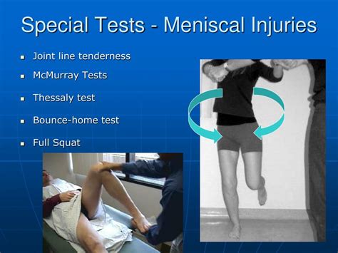 medial meniscus tear diagnostic test|squat test for meniscus tear.